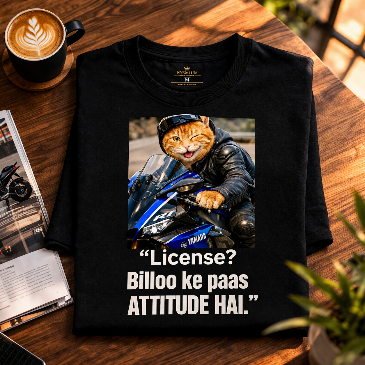 Billoo Racer, Black T-shirt