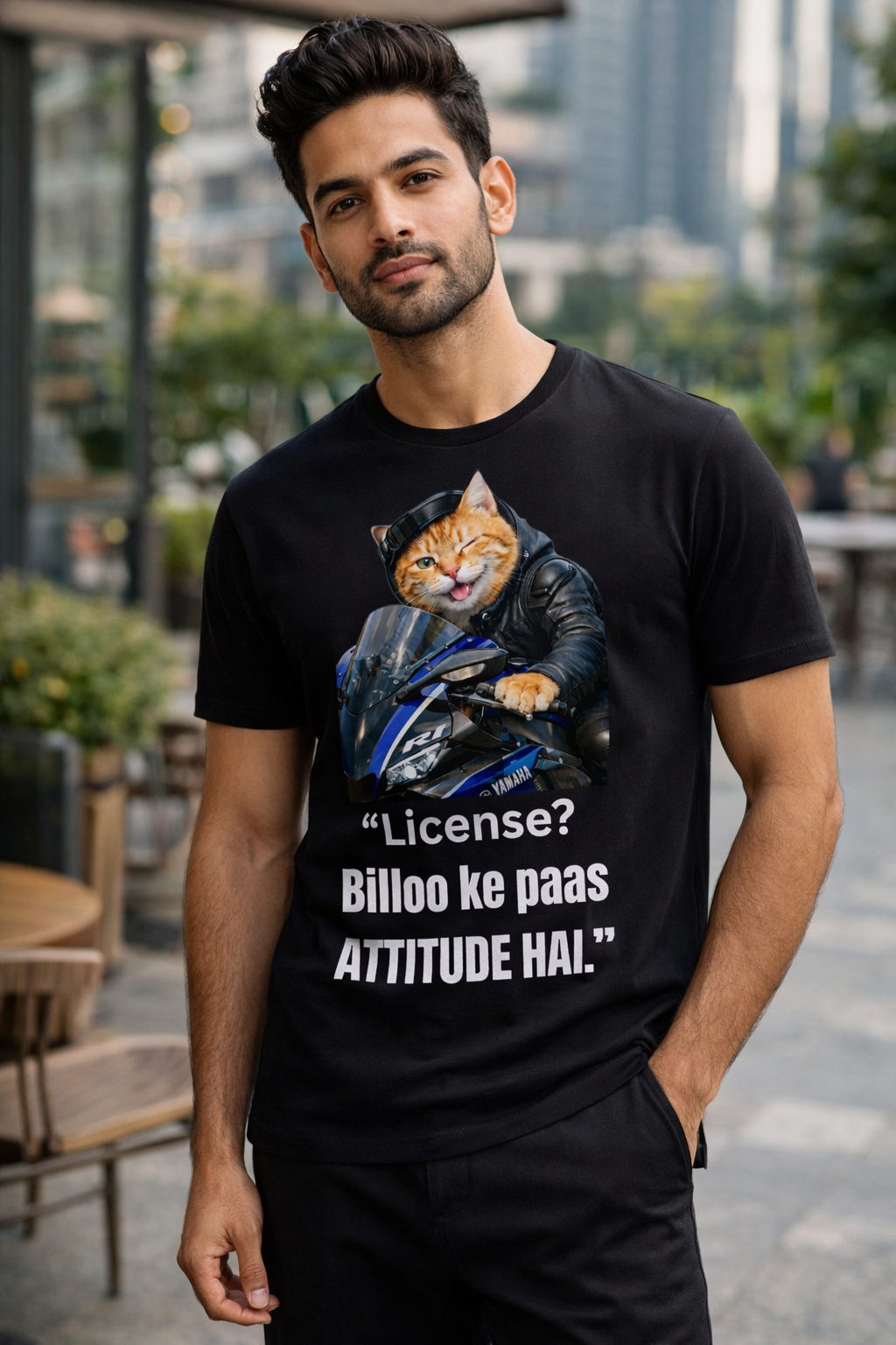 Billoo Racer, Black T-shirt