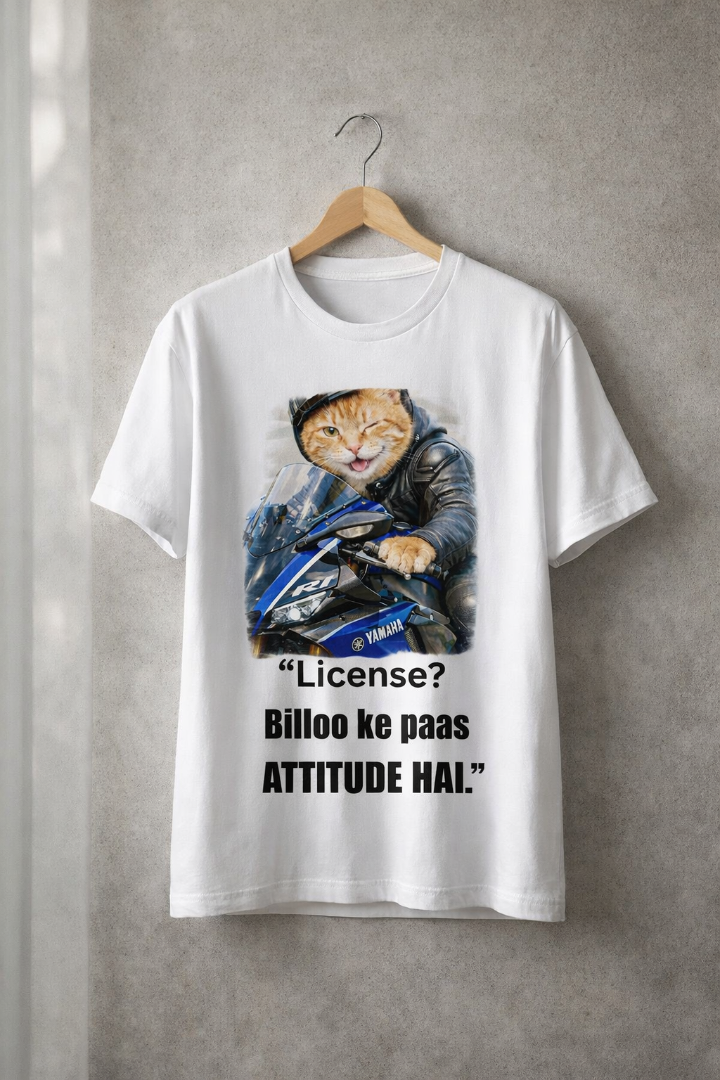 Billoo Racer, White T-shirt