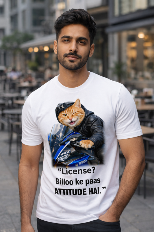 Billoo Racer, White T-shirt