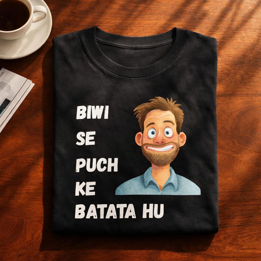 Biwi Se Puchke, Black T-shirt