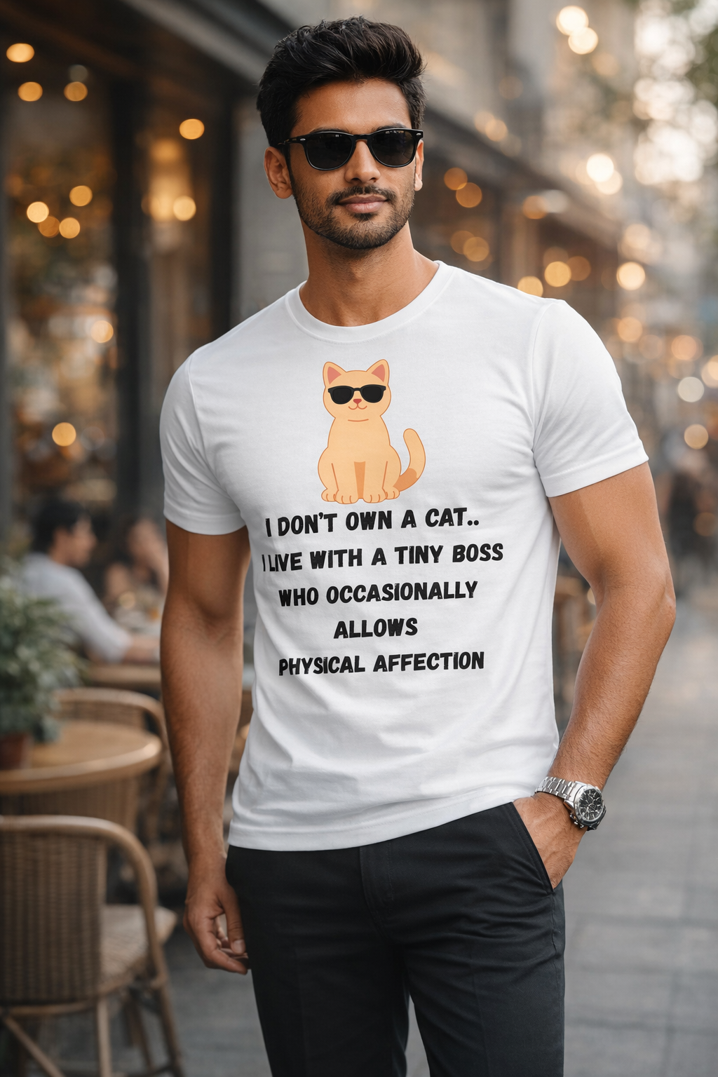 I Don't Own A Cat - White T-Shirt