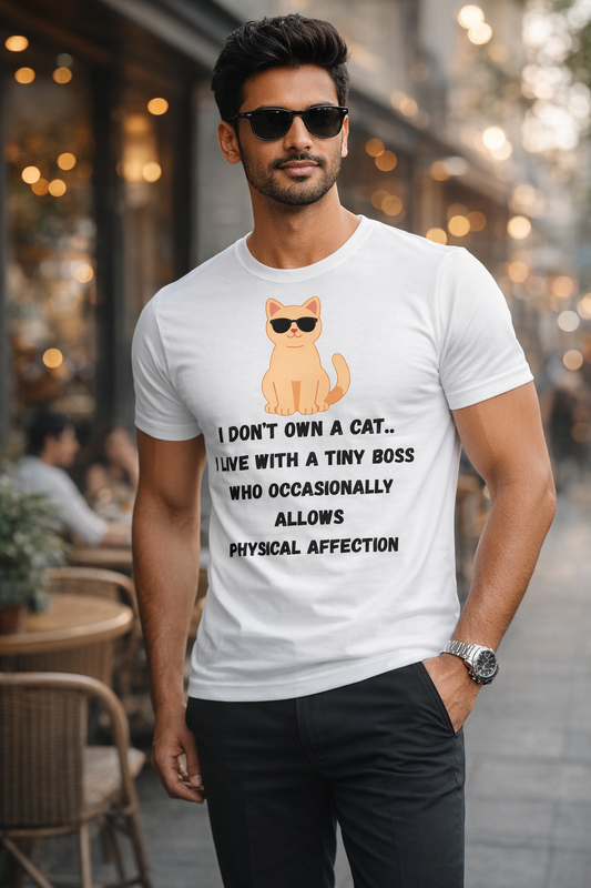 I Don't Own A Cat - White T-Shirt