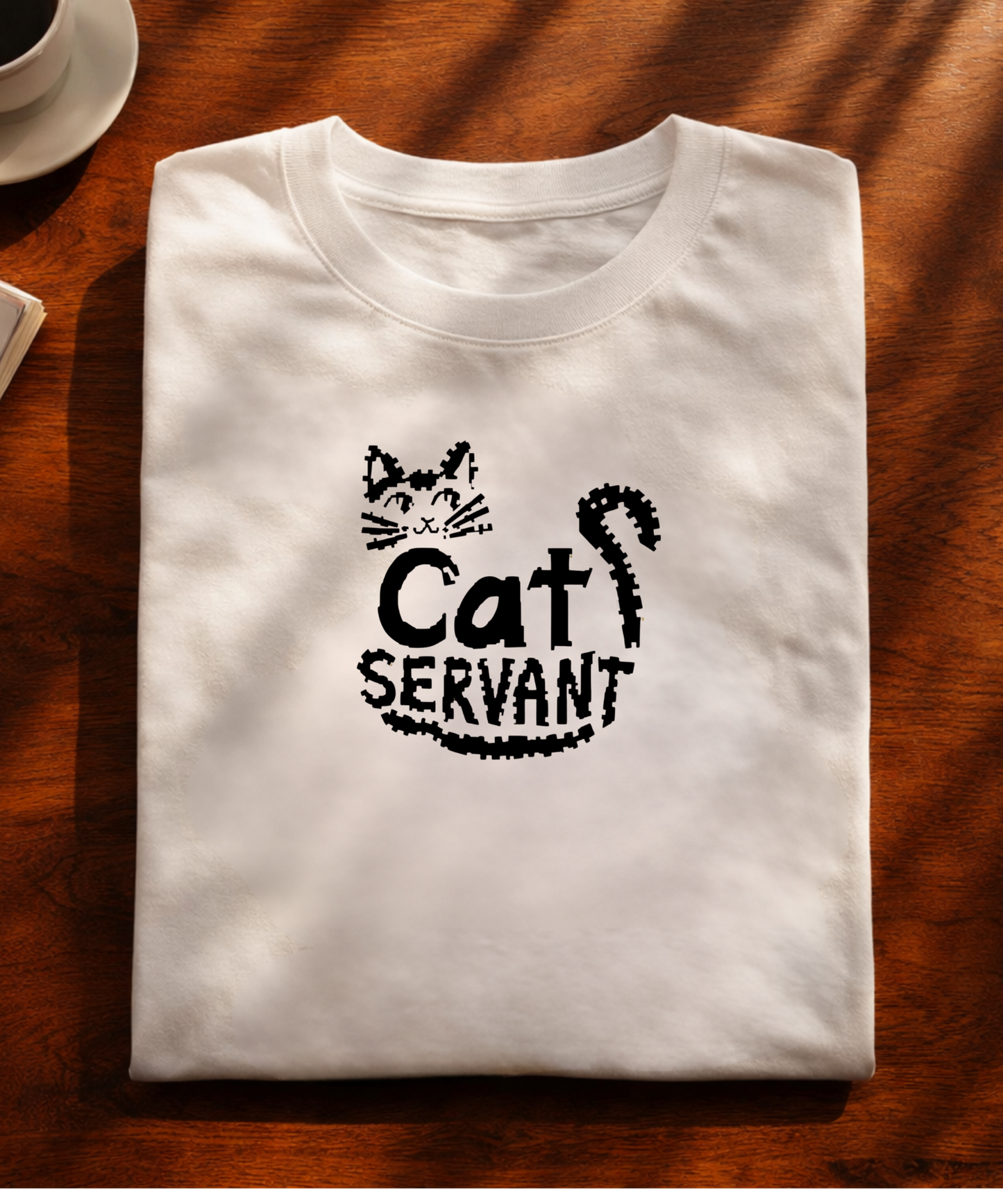 Cat Servant, White T-shirt