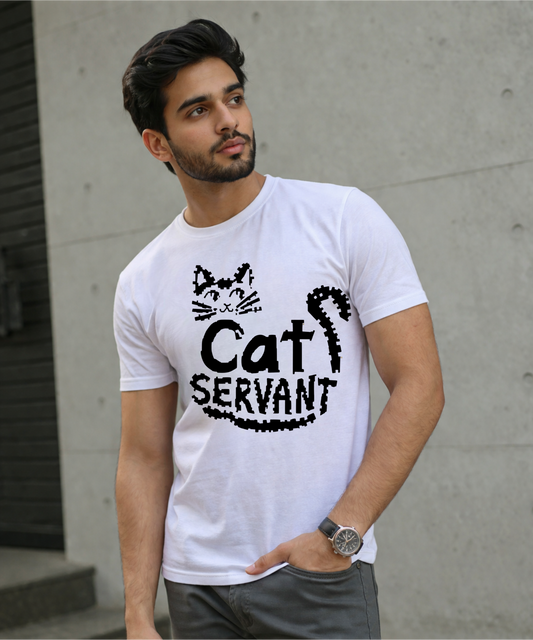 Cat Servant, White T-shirt