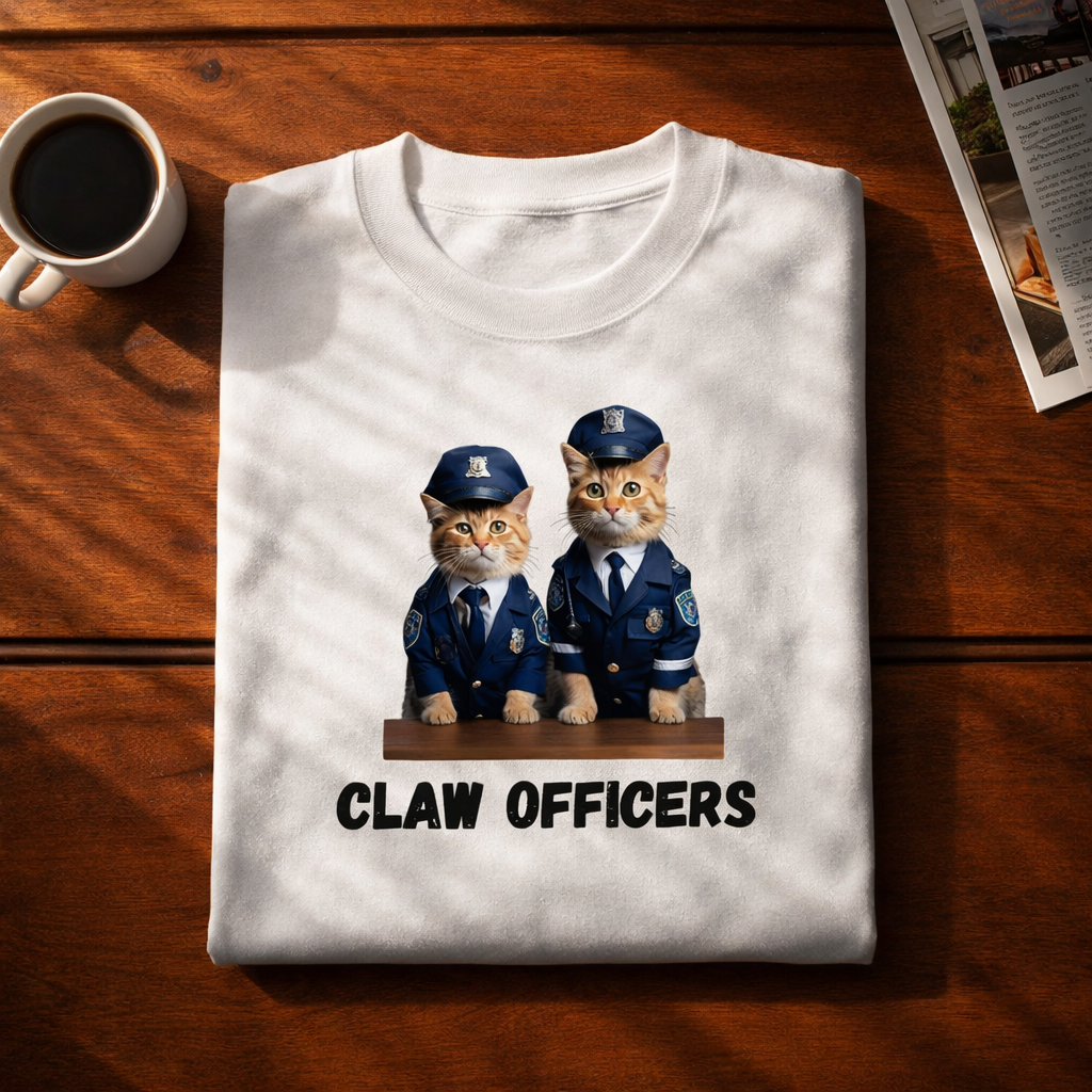 Cat Police, White T-shirt