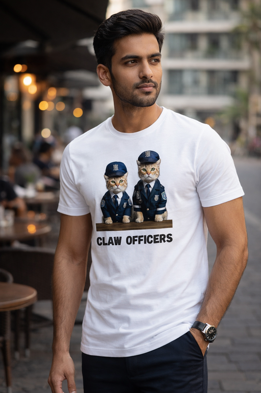 Cat Police, White T-shirt