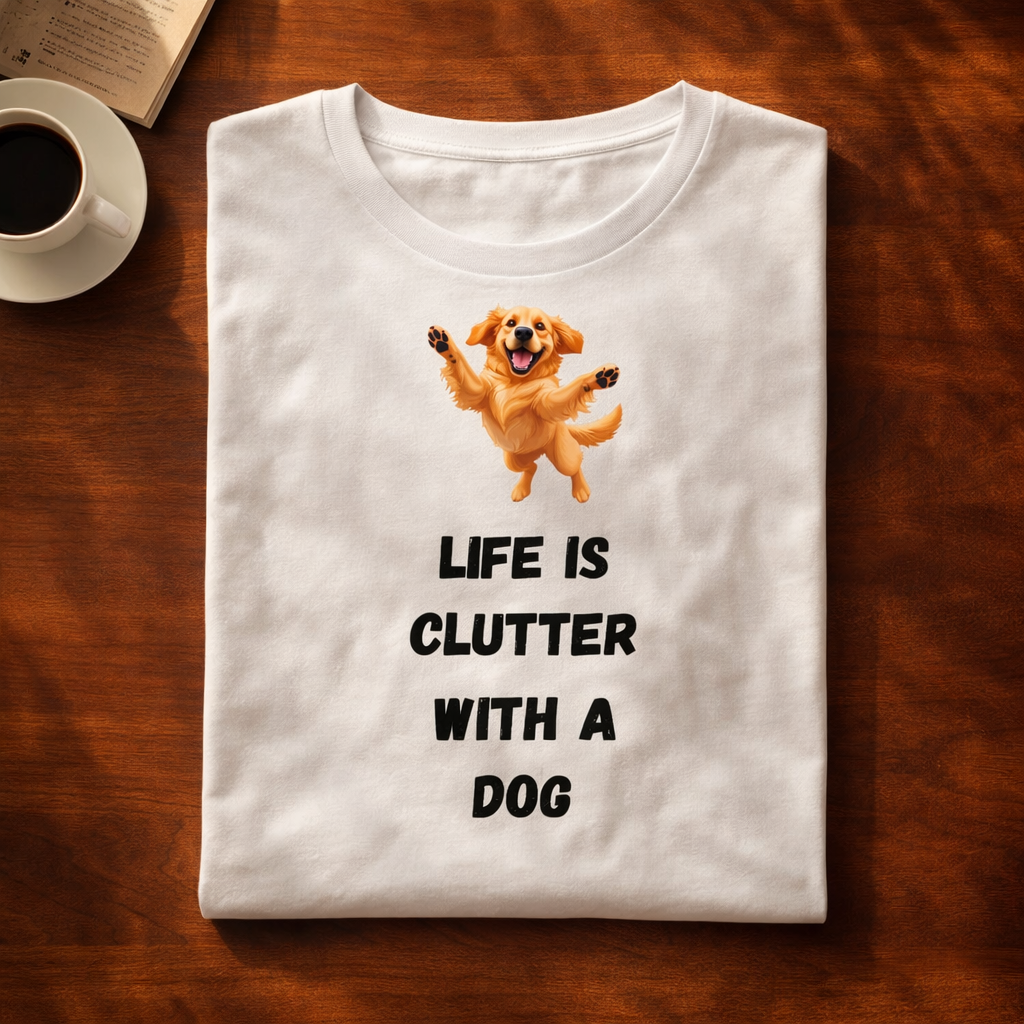 Clutter Life, White T-shirt