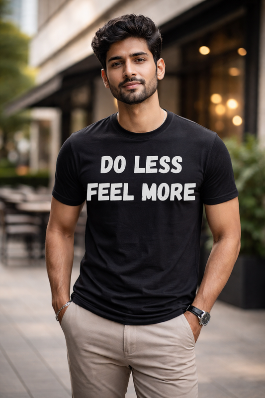 Do Less, Feel More, Black T-shirt