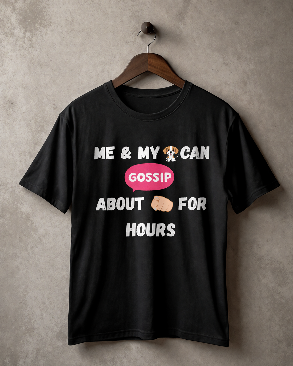 Gossip & Dog, Black T-shirt