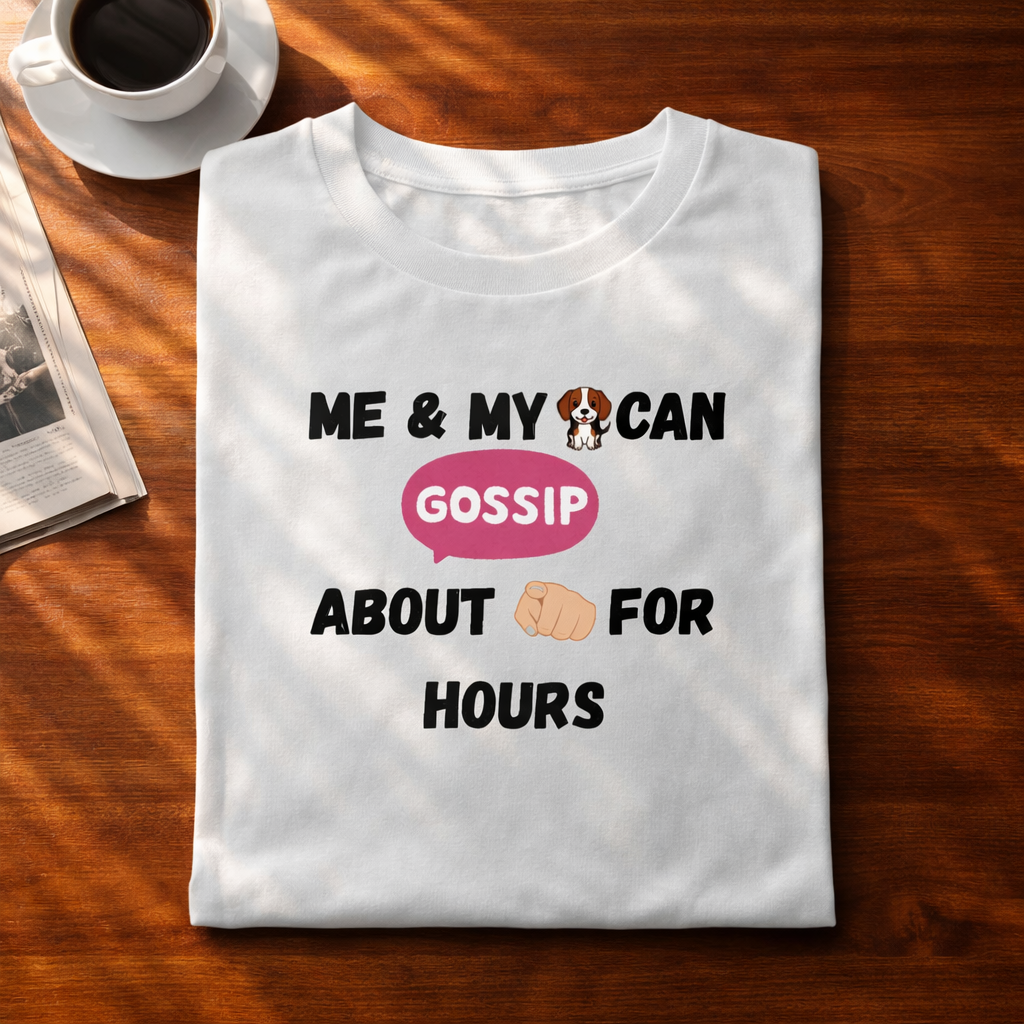 Gossip & Dog, White T-shirt