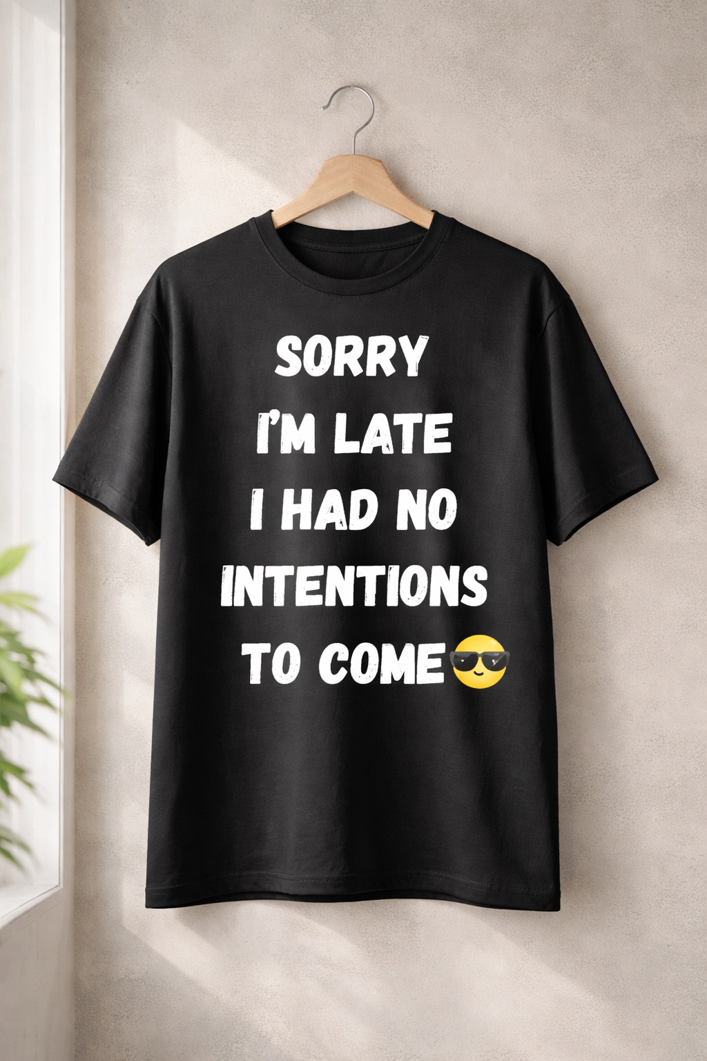 Late Comer, Black T-shirt