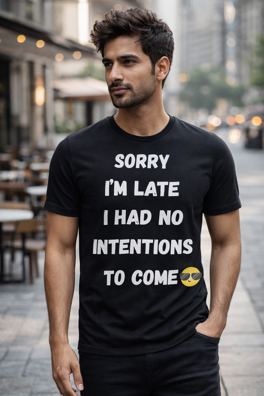 Late Comer, Black T-shirt