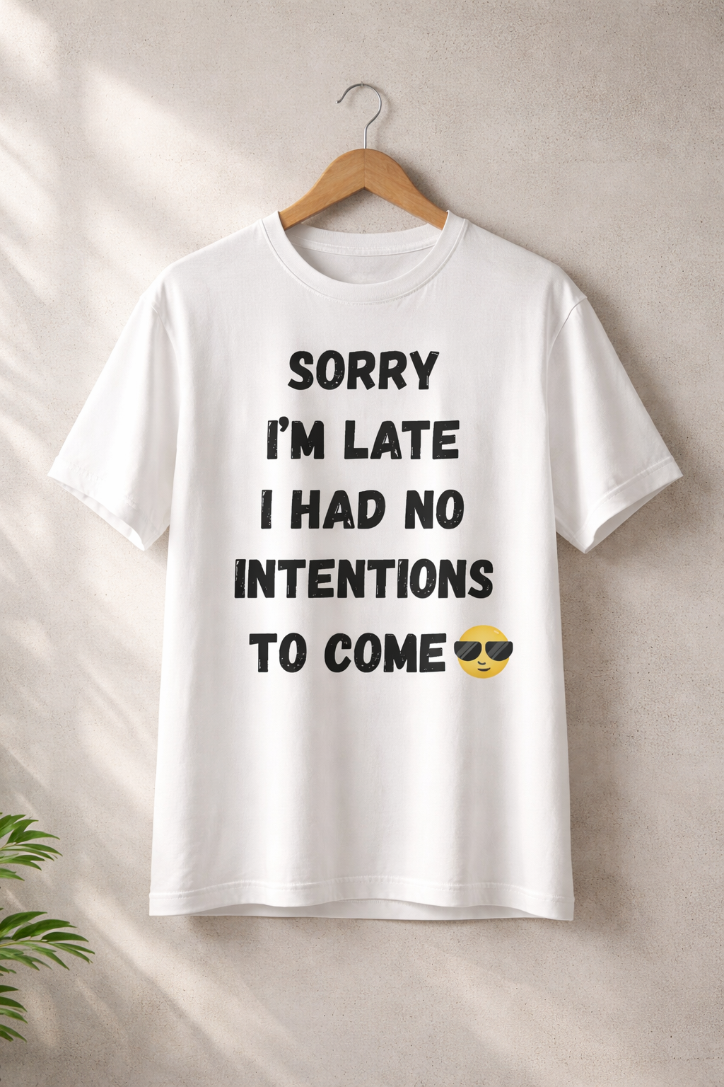 Late Comer, White T-shirt
