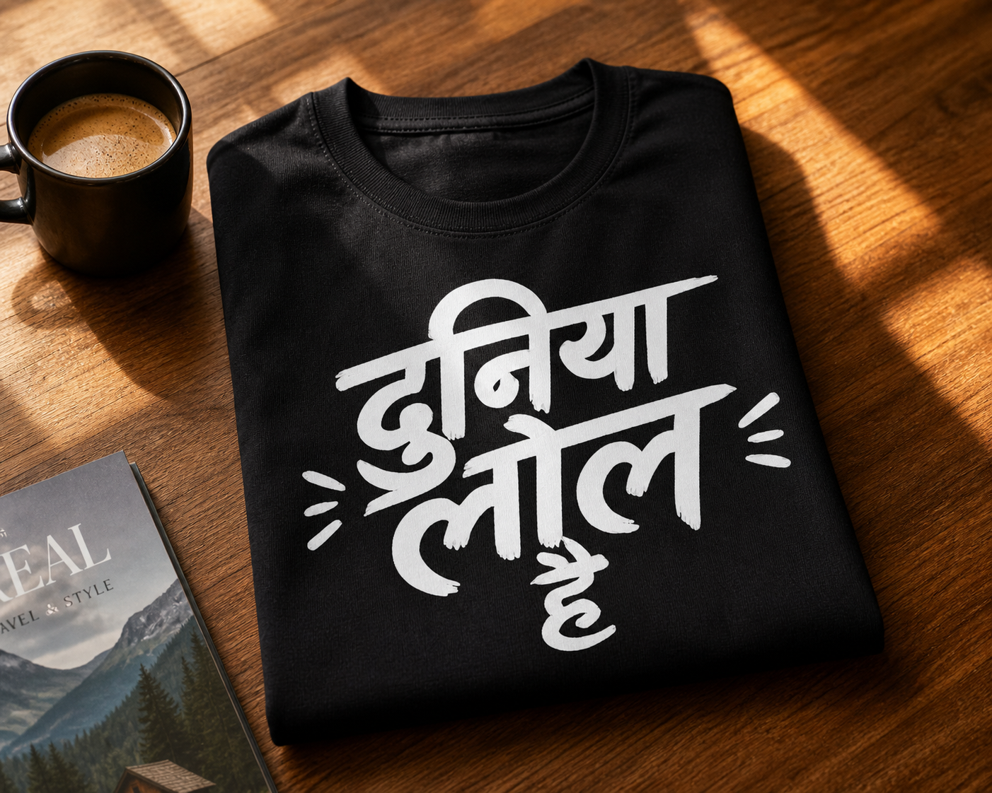 Lol Duniya, Black T-shirt
