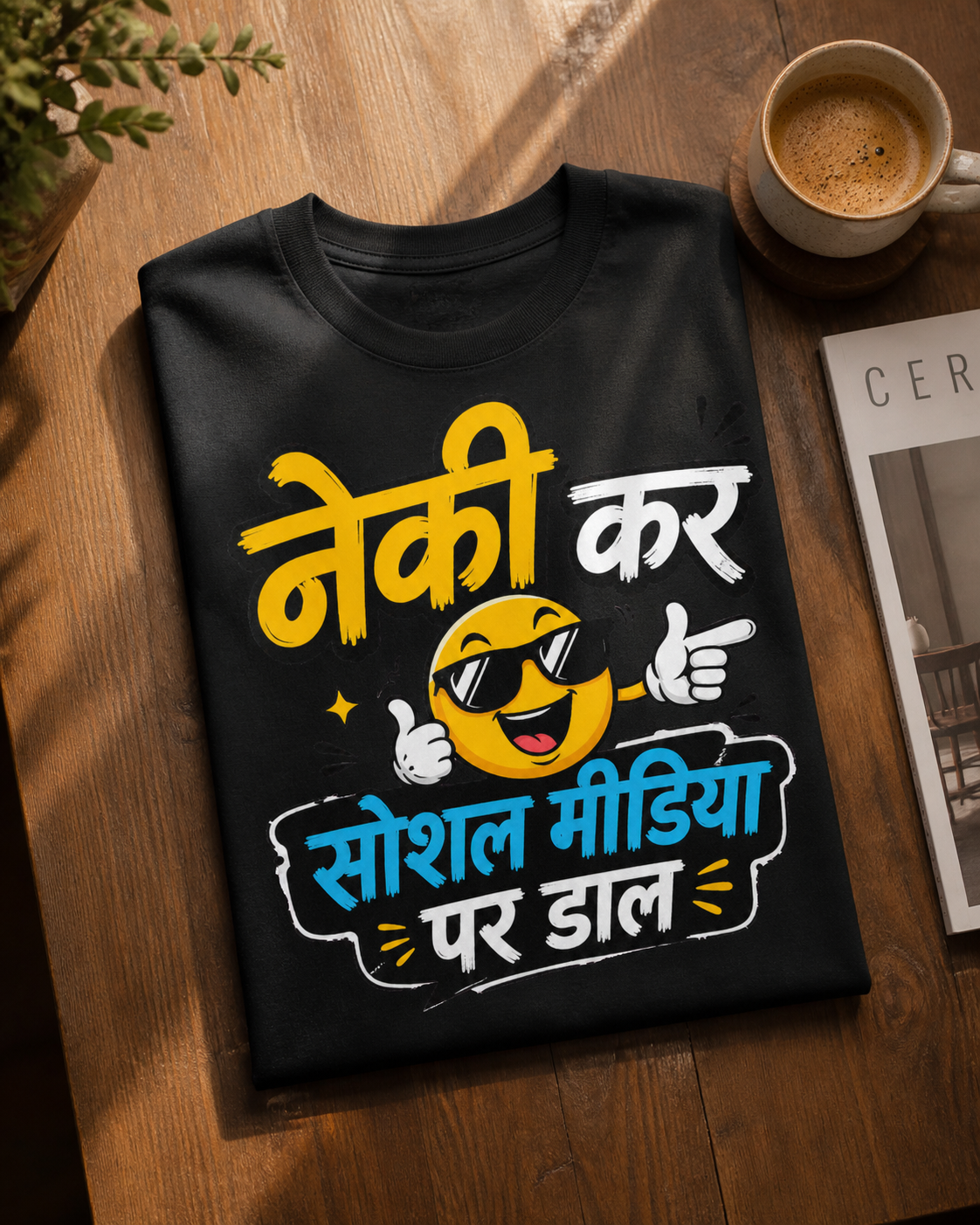 Neki On Social Media, Black T-Shirt