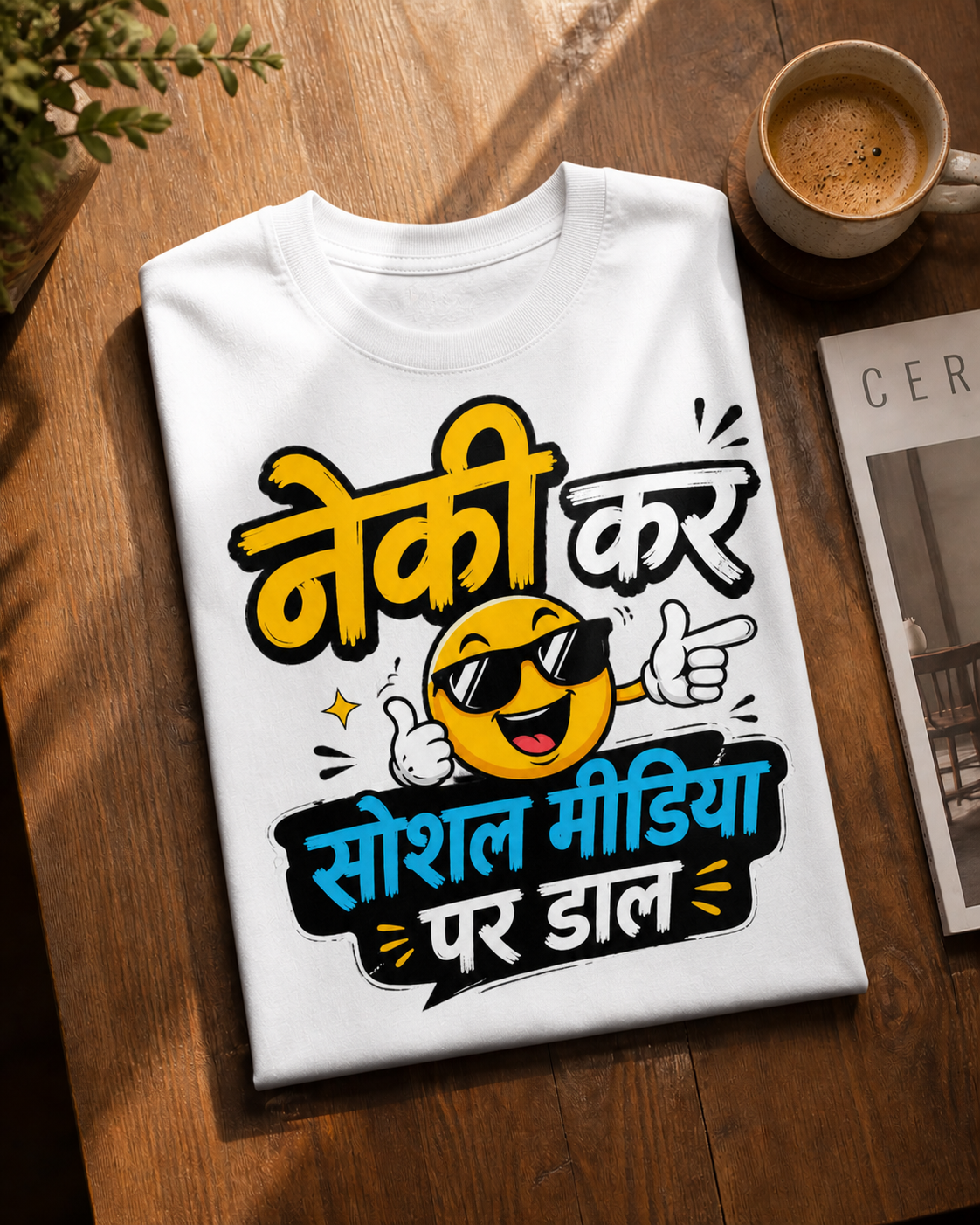 Neki On Social Media, White T-Shirt