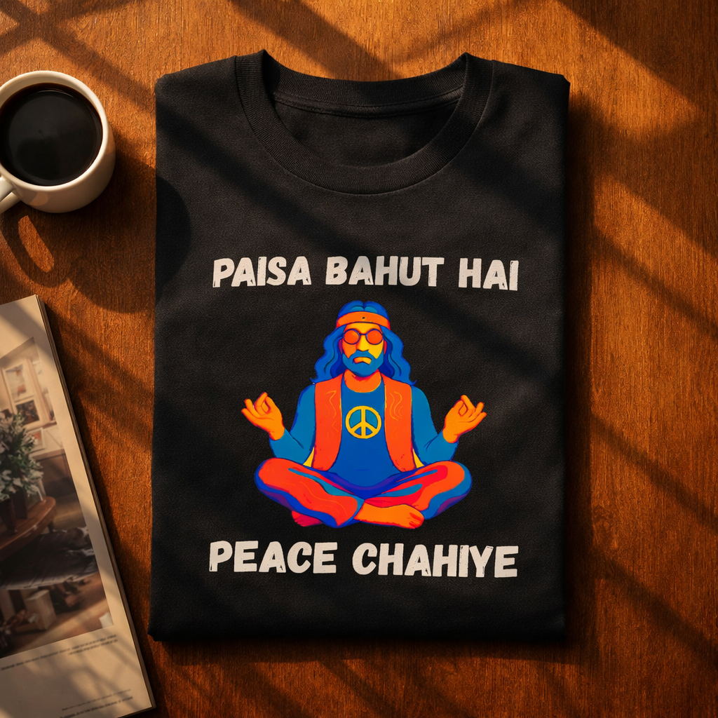 Paisa and Peace, Black T-shirt