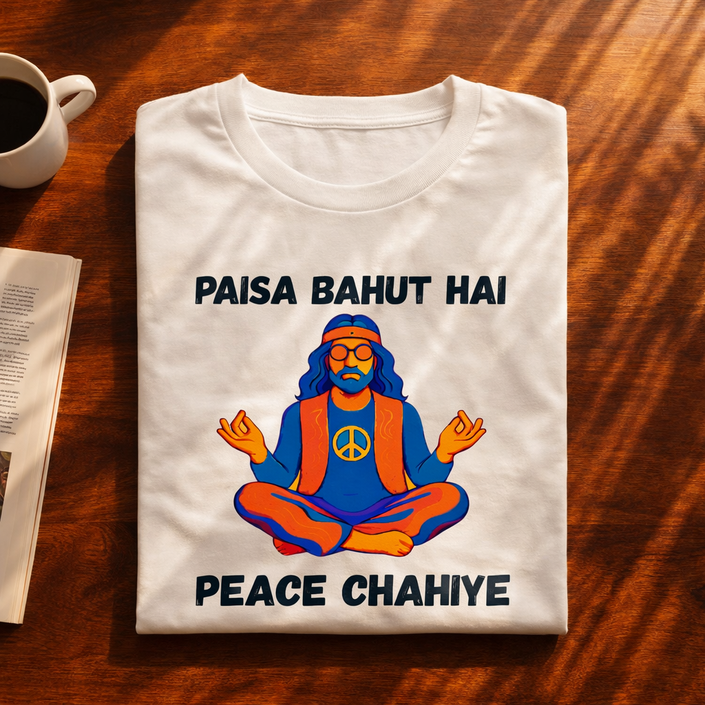 Paisa and Peace, White T-shirt