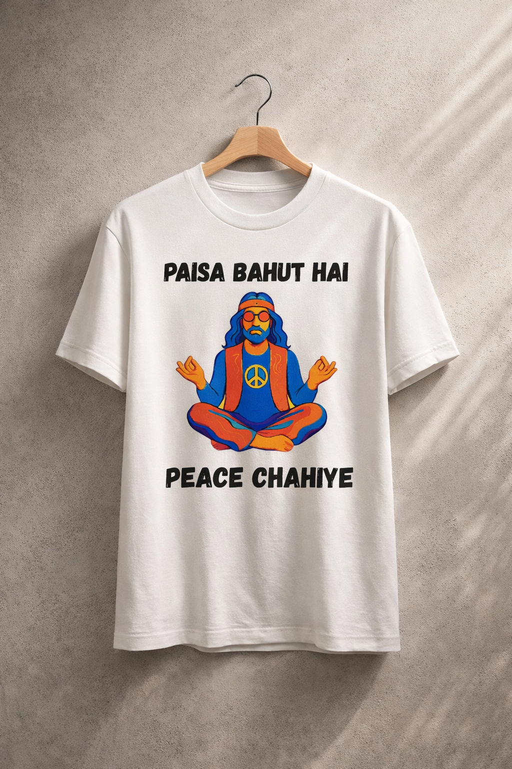 Paisa and Peace, White T-shirt