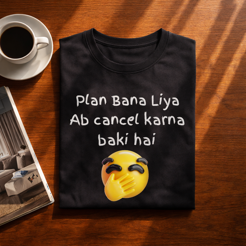 Plan Cancel, Black T-shirt