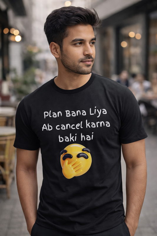 Plan Cancel, Black T-shirt