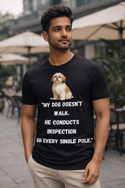 Dog Inspection, Black T-shirt