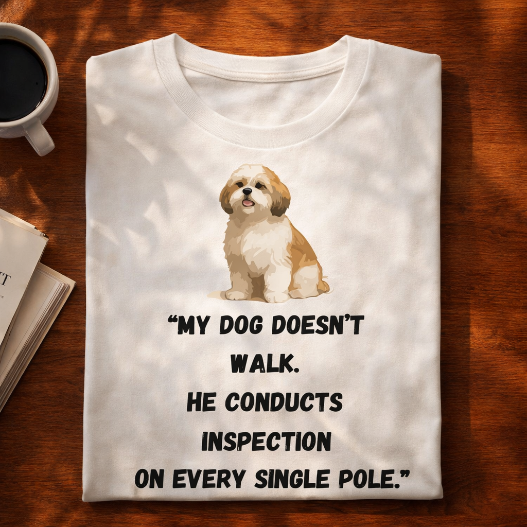 Dog Inspection, White T-shirt