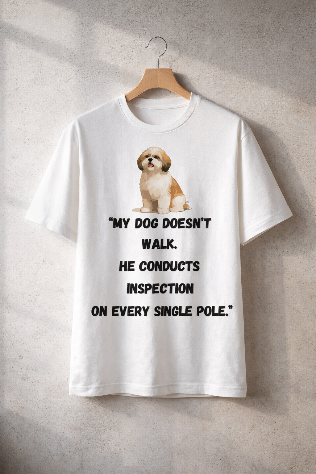 Dog Inspection, White T-shirt