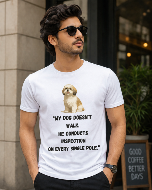Dog Inspection, White T-shirt
