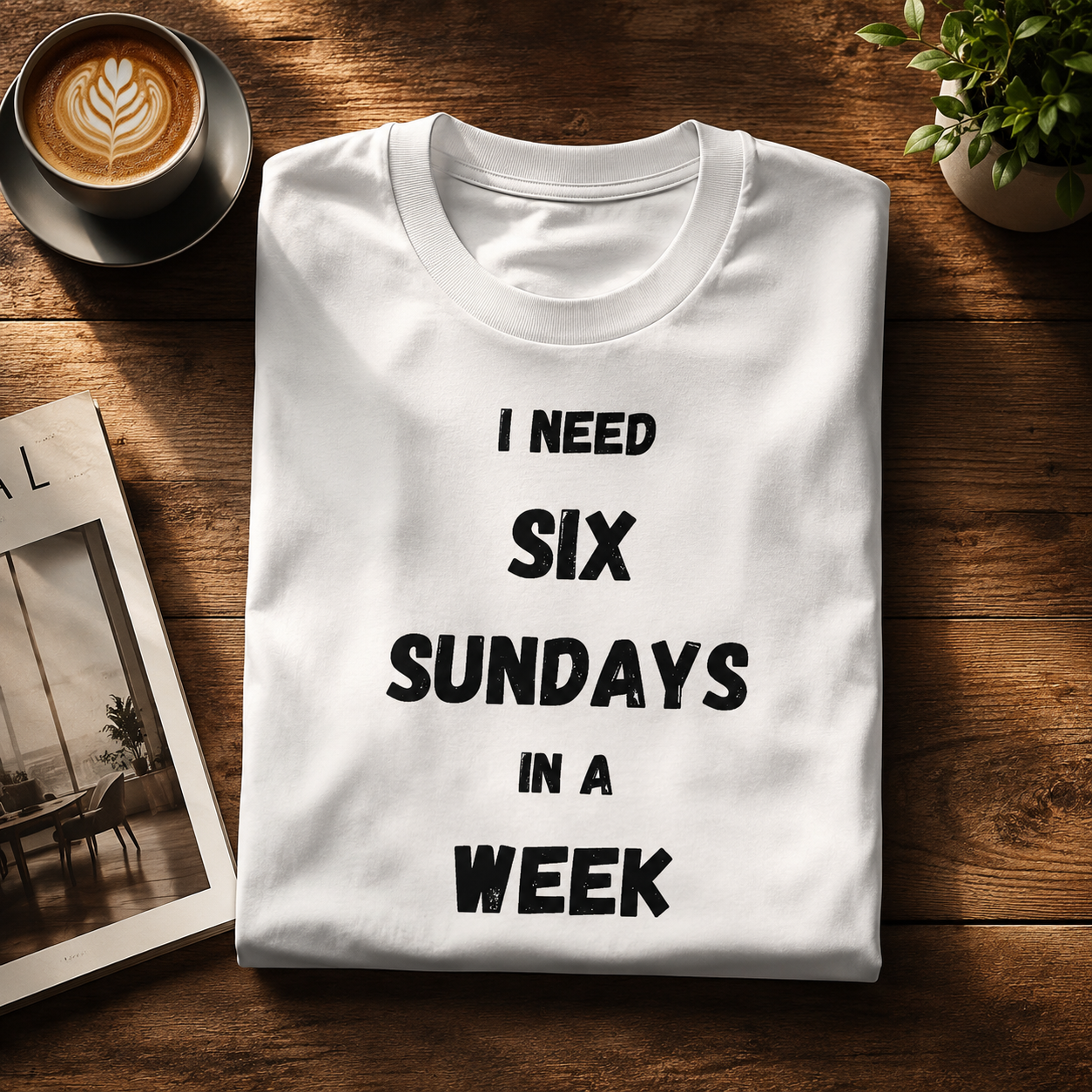 Six Sundays, White T-shirt