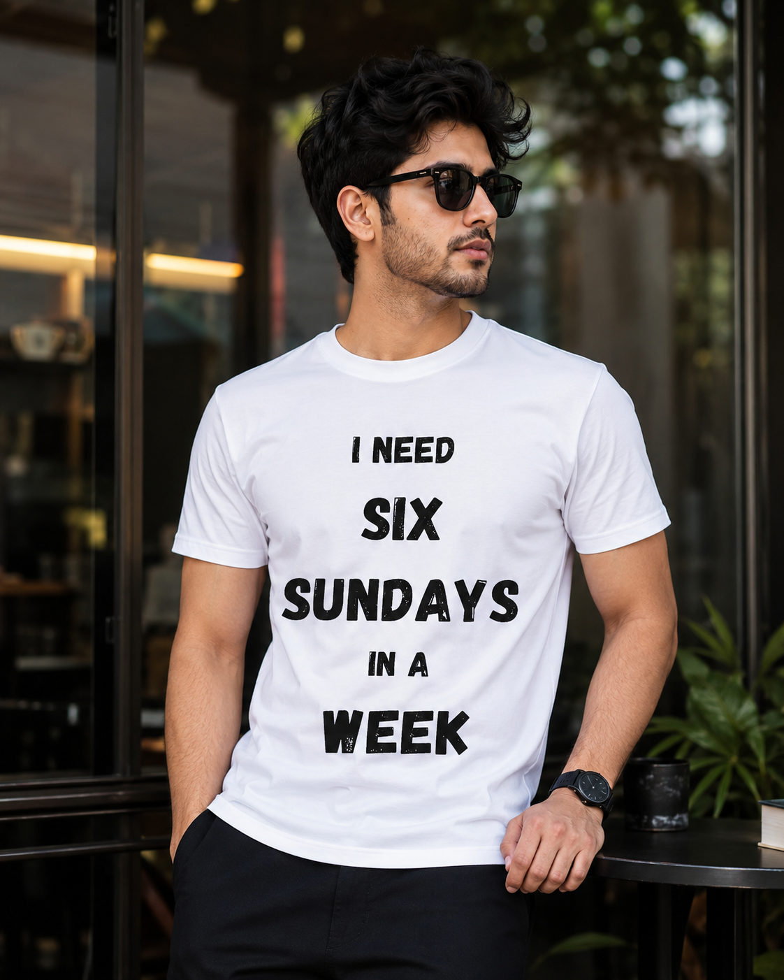 Six Sundays, White T-shirt